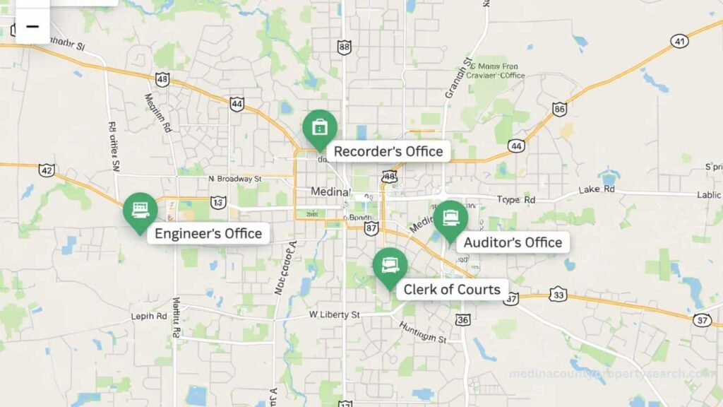 Medina County property records with Ohio GIS map.